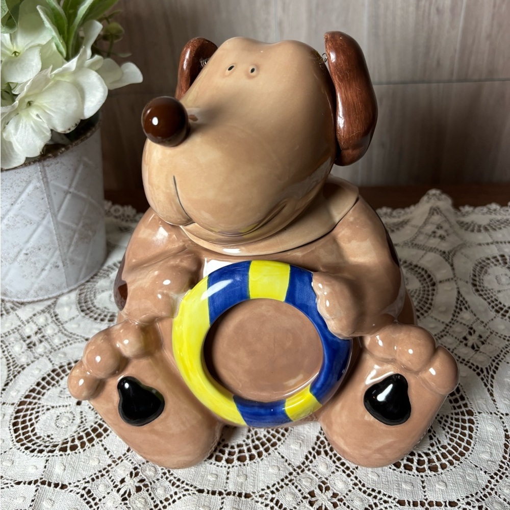 JCPenney Vintage Home Collection Ceramic Dog Cookie Jar Treat Jar